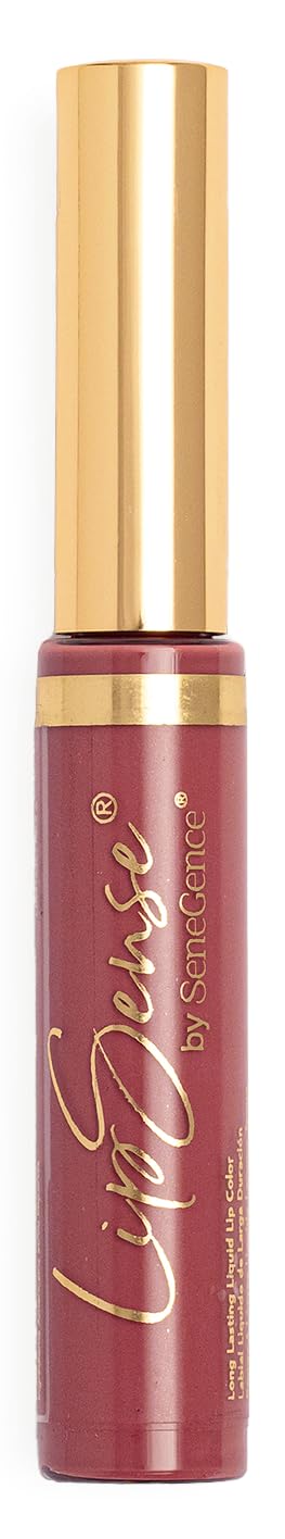 SeneGence LipSense front packaging showing shade and finish benefits
