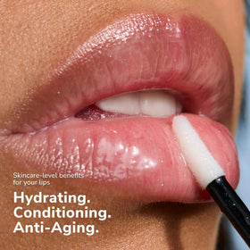 SeneGence LipSense gloss atop LipSense color demonstrating enhanced vibrancy benefit