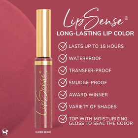 Close-up of SeneGence LipSense texture highlighting smooth, long-wear finish