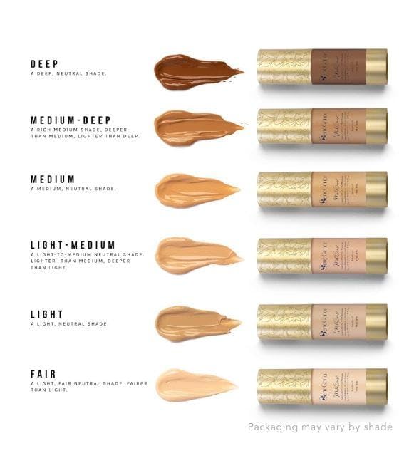 SeneGence MakeSense before and after on face showing evened skin tone