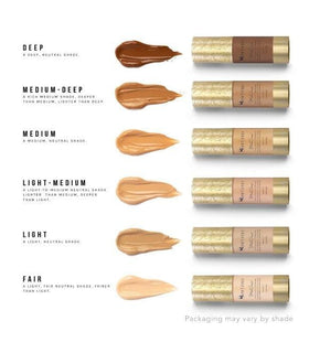 SeneGence MakeSense before and after on face showing evened skin tone
