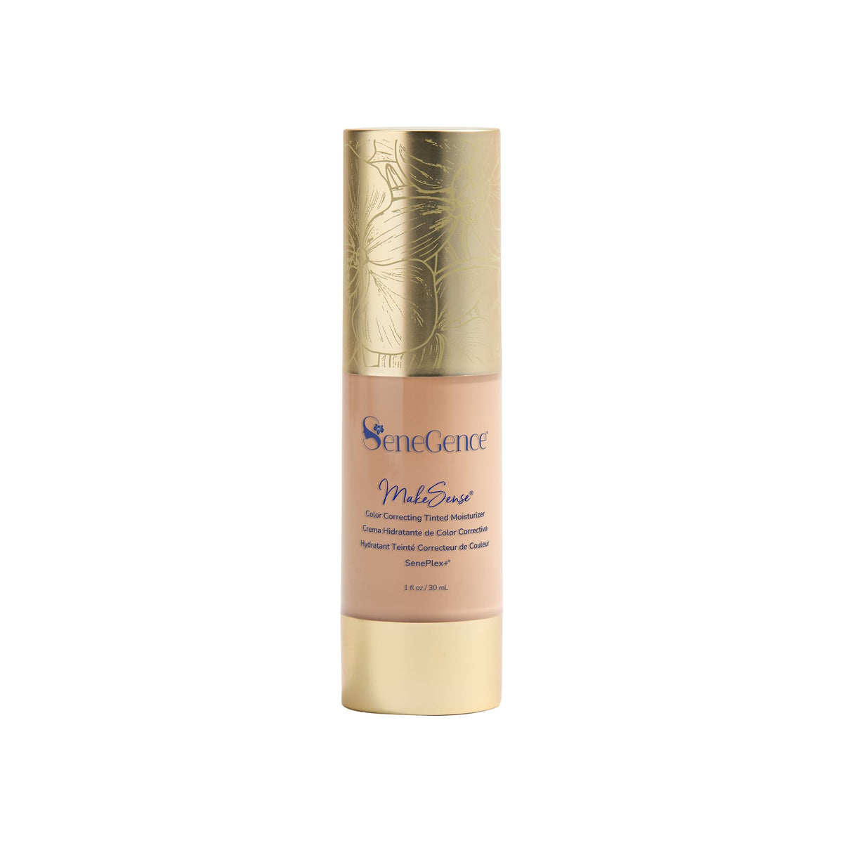 SeneGence MakeSense tube front view showing product packaging and shade