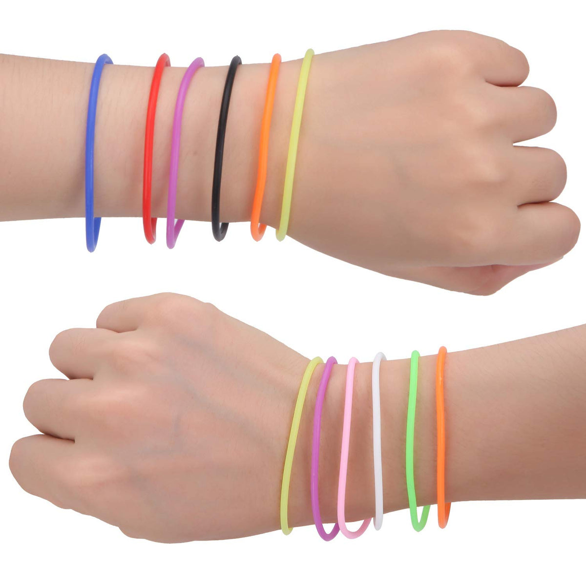 Senkary bracelet used as hair tie showing gentle hold and no snag