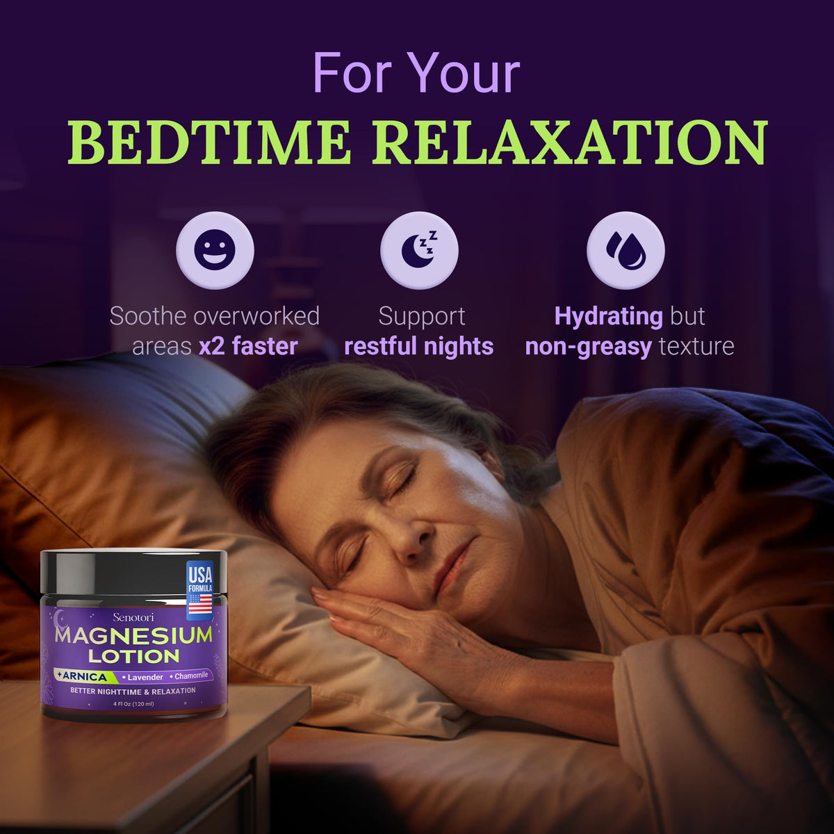 Senotori application on shoulders and neck for post-day relaxation