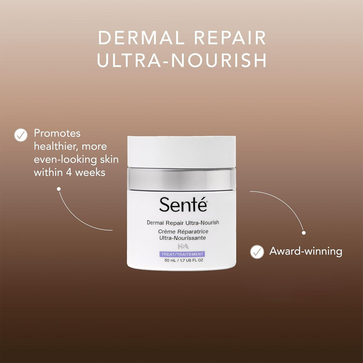 Sente jar open displaying creamy texture and rich moisturizing benefit
