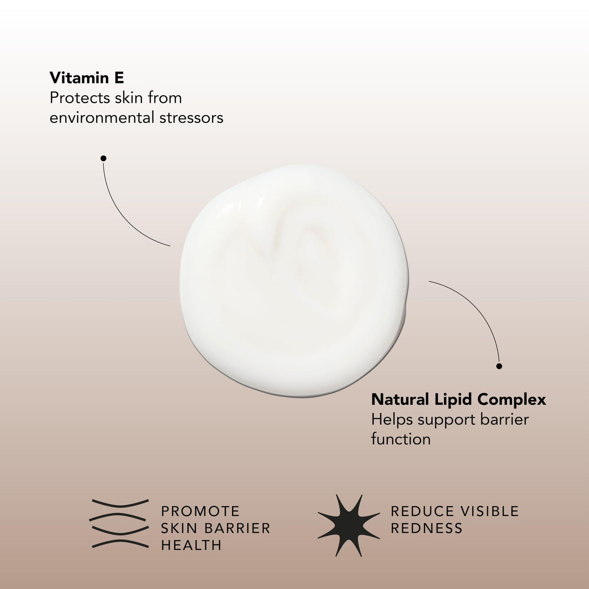 Sente cleanser texture on hand demonstrating creamy, hydrating feel