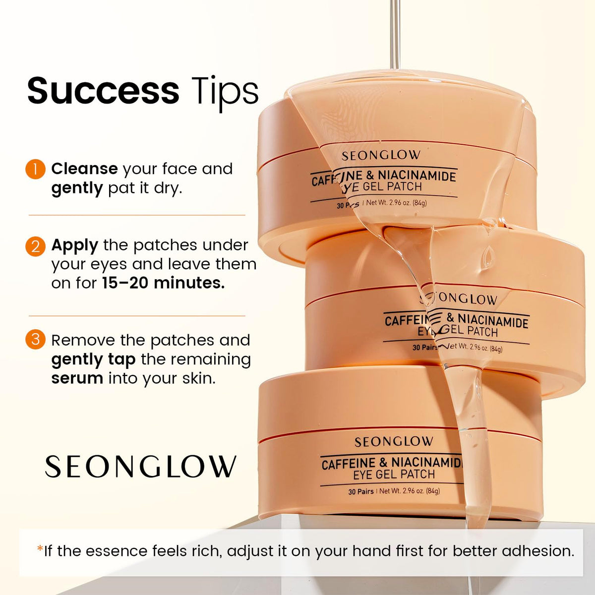SEONGLOW on bathroom vanity for morning skincare routine convenience