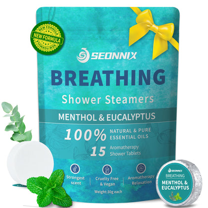 SEONNIX front packaging showing 15-pack and menthol eucalyptus scent benefits