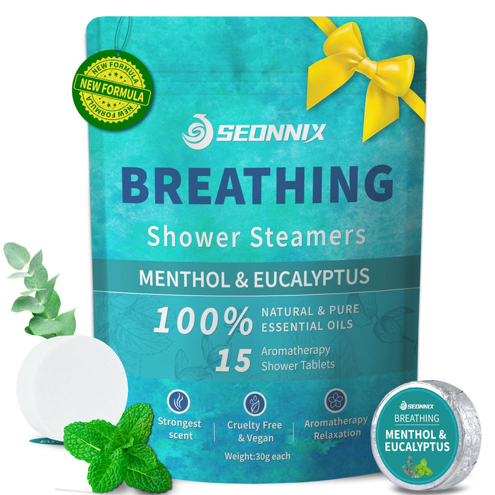 SEONNIX front packaging showing 15-pack and menthol eucalyptus scent benefits