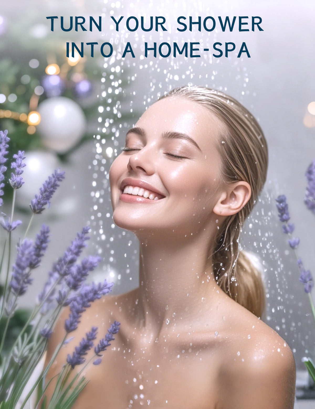 SEONNIX steamer in shower releasing vapor for quick relaxation benefit