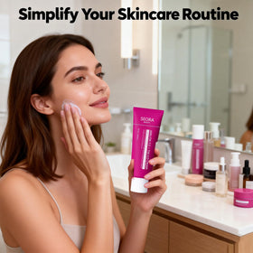 Seora Beauty cream texture close-up highlighting silky, fast-absorbing texture