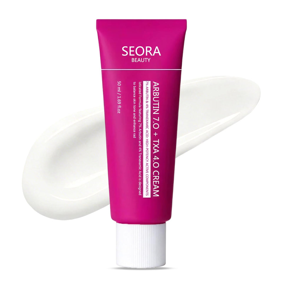 Seora Beauty front tube view showing branding and tube design for easy recognition