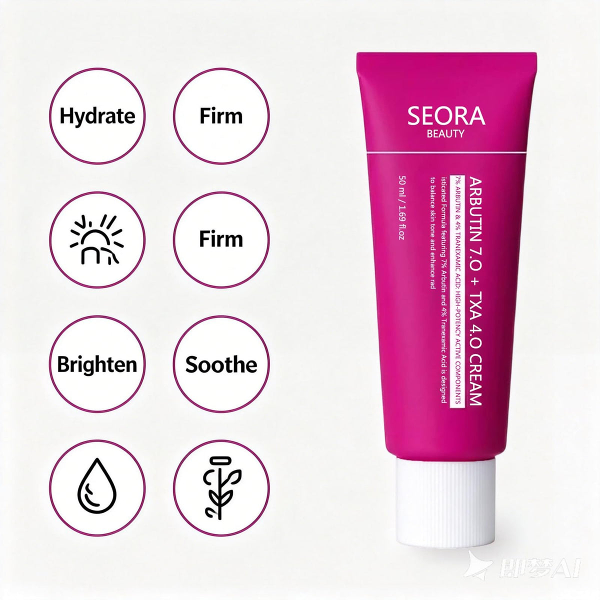 Seora Beauty lifestyle bathroom vanity setup suggesting routine-friendly use