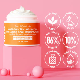 SeoulCeuticals cream applied on hand illustrating lightweight spreadability and hydration