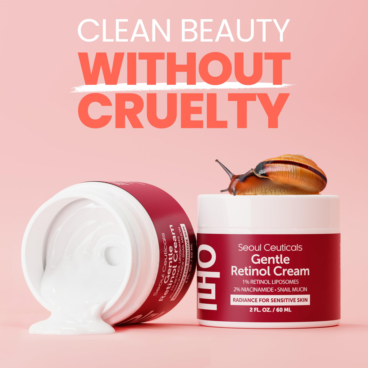 SeoulCeuticals applied to cheek to show smoothing and immediate hydration