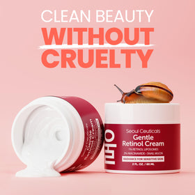 SeoulCeuticals applied to cheek to show smoothing and immediate hydration