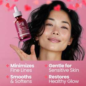 SeoulCeuticals dispensing a clear serum drop showing controlled pump for precise application