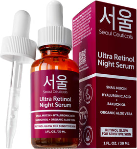 SeoulCeuticals front bottle view highlighting compact 1oz packaging and elegant label design