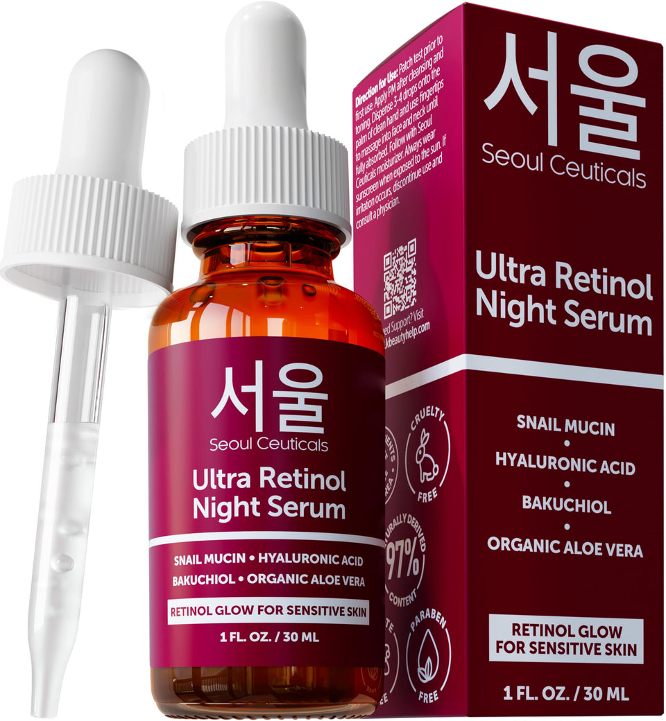 SeoulCeuticals front bottle view highlighting compact 1oz packaging and elegant label design