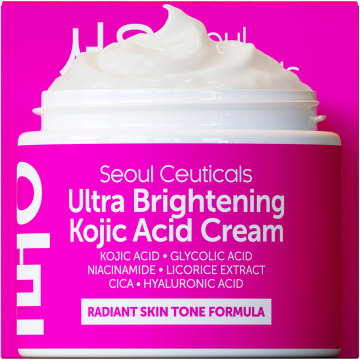 SeoulCeuticals front jar view showing skincare brightening benefits