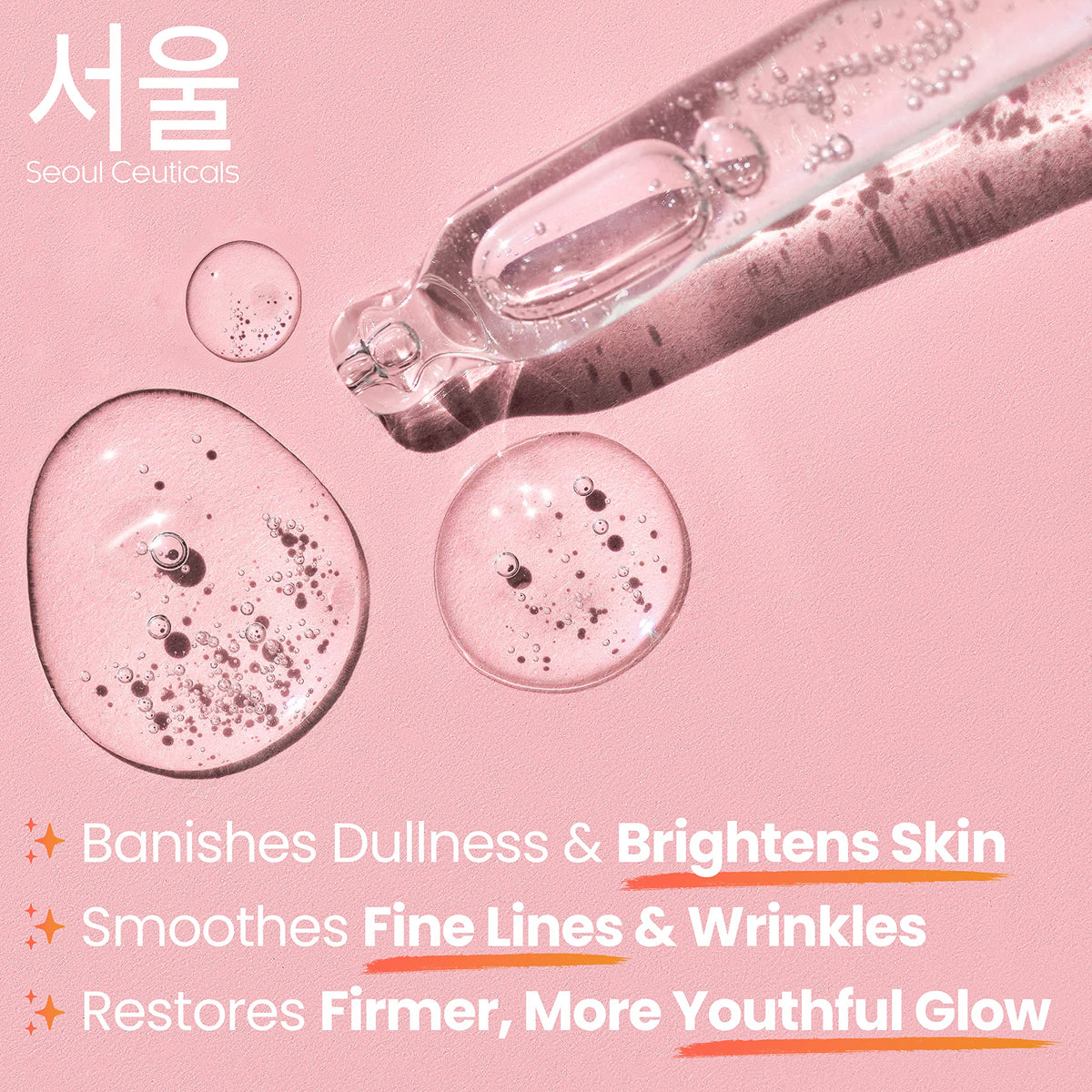 SeoulCeuticals ingredients display of centella, aloe, and hyaluronic