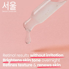 SeoulCeuticals in a nighttime bathroom routine demonstrating easy integration into PM steps