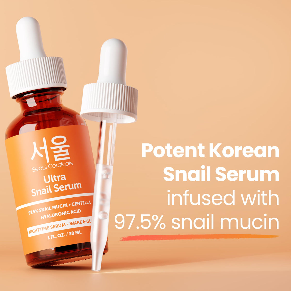 SeoulCeuticals on a nightstand staged in an evening skincare routine