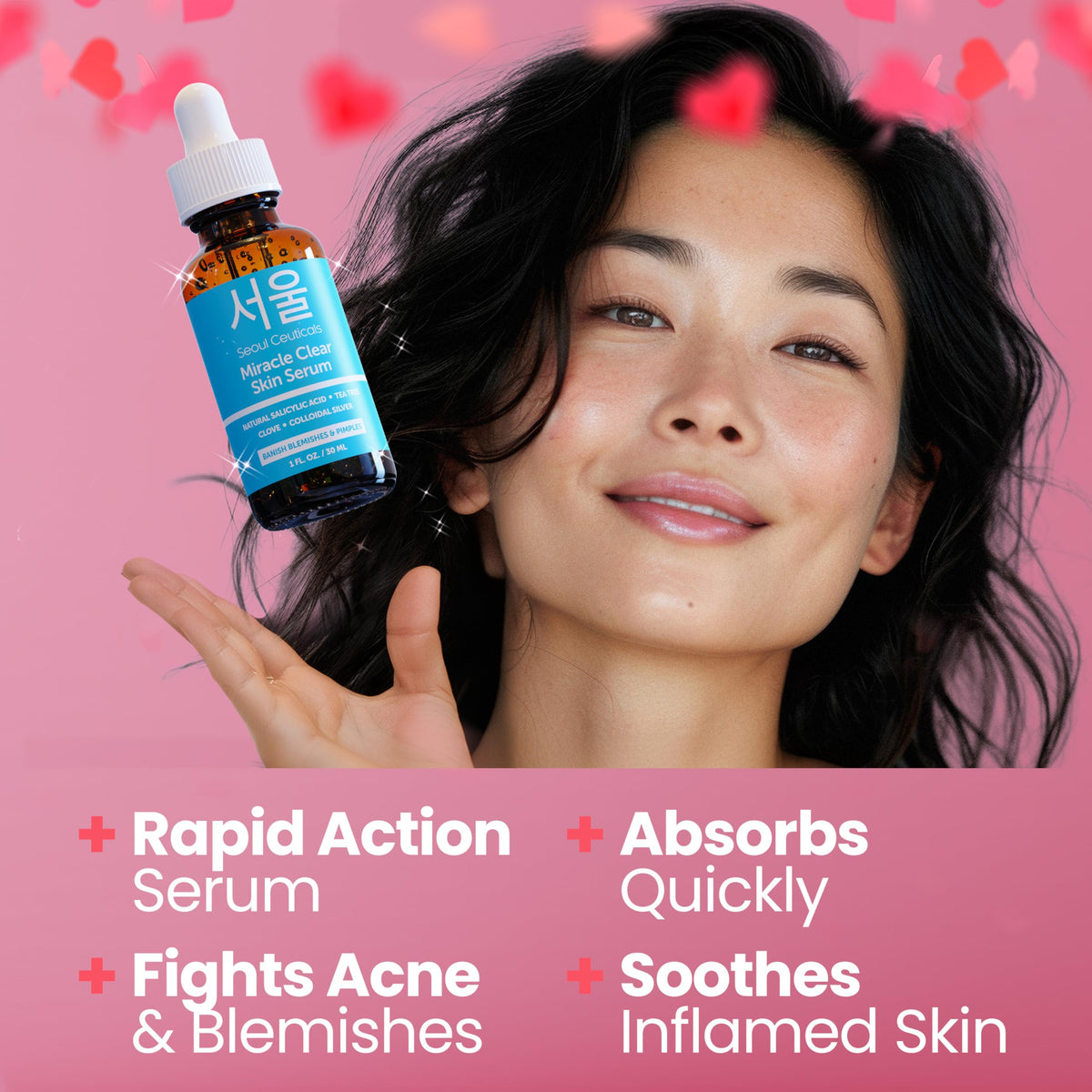 SeoulCeuticals on-skin application demonstrating targeted spot treatment