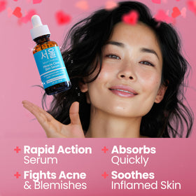 SeoulCeuticals on-skin application demonstrating targeted spot treatment