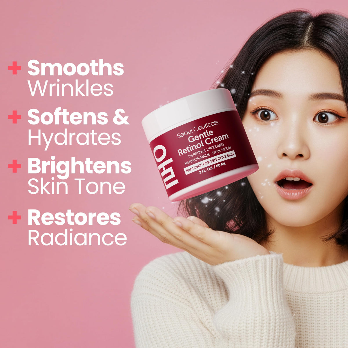 SeoulCeuticals open jar showing creamy texture and hydration benefits