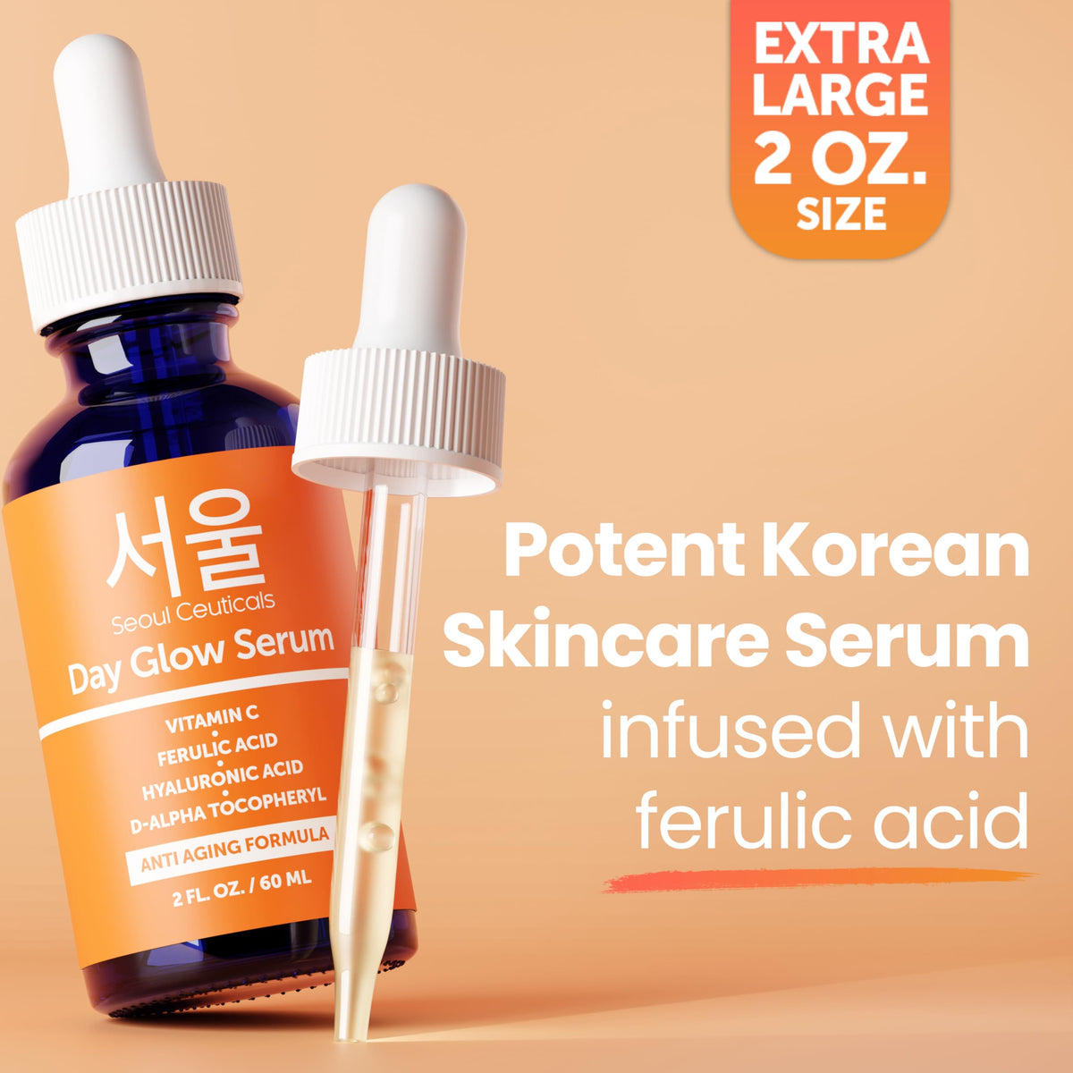 SeoulCeuticals serum layered under makeup, benefits smooth base for cosmetics