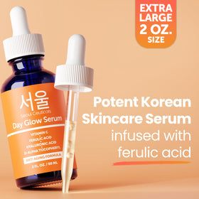SeoulCeuticals serum layered under makeup, benefits smooth base for cosmetics