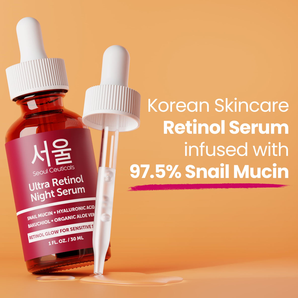 SeoulCeuticals size comparison next to coin to show true 1oz scale for travel convenience
