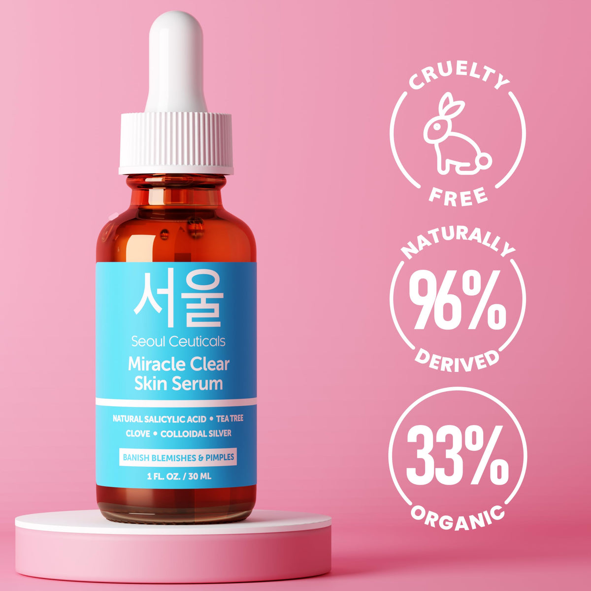 SeoulCeuticals texture swipe showing lightweight serum absorbency benefit