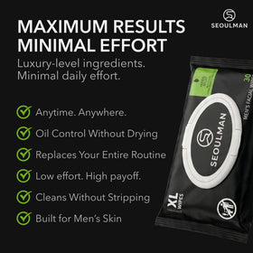 Seoulman used during morning routine portraying refreshed, hydrated skin for busy men