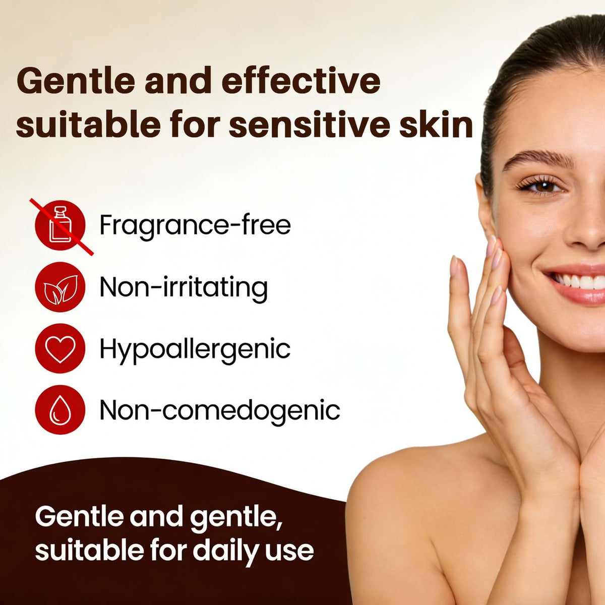 Serabel balm being applied to hands demonstrating quick absorption and barrier support