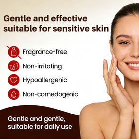 Serabel balm being applied to hands demonstrating quick absorption and barrier support