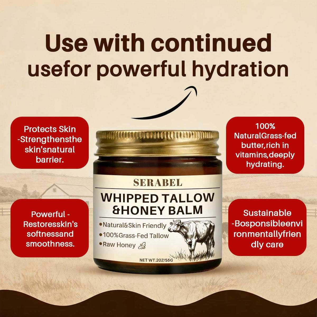 Serabel close-up whipped texture highlighting smooth spreadability and hydration