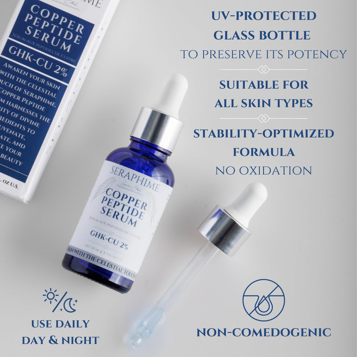 Seraphime serum layered with moisturizer, showing compatibility and prepping benefit