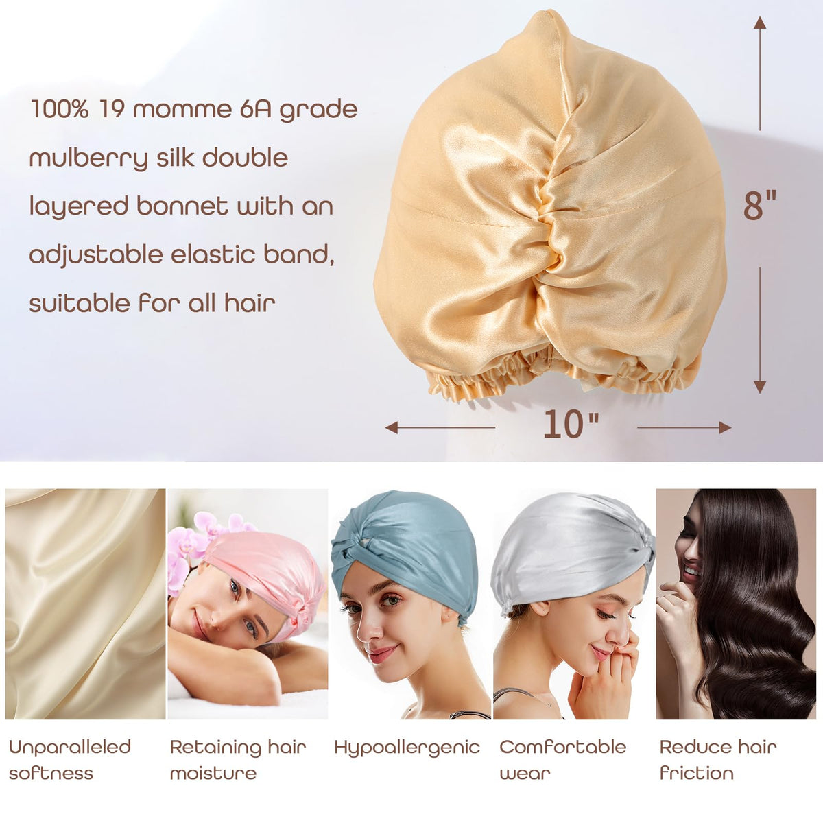 Person wearing SereLune bonnet while sleeping demonstrating hair protection overnight