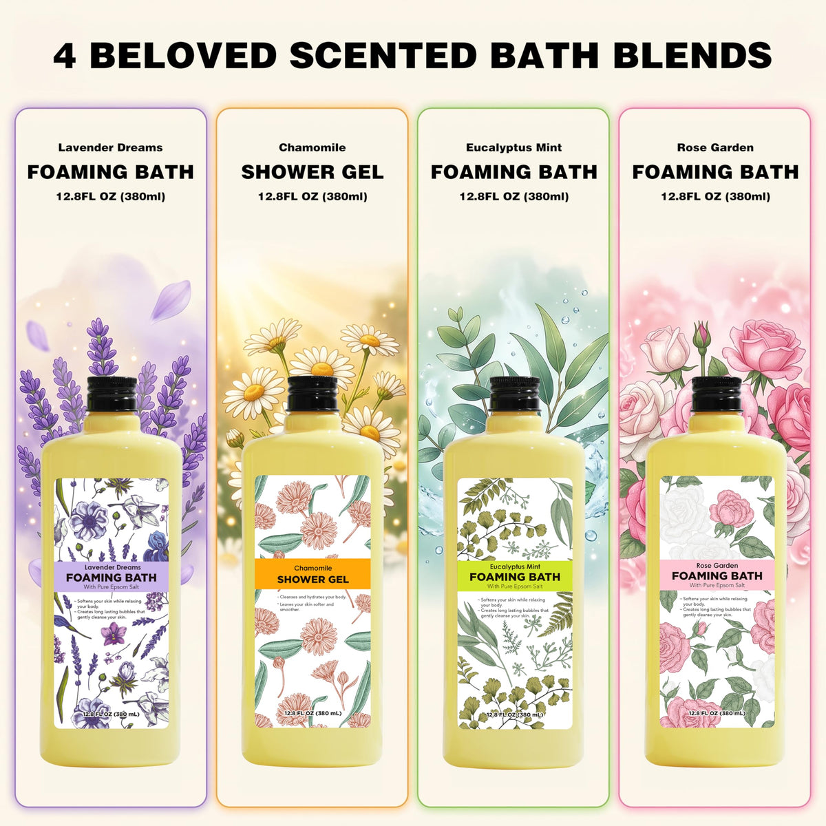 Serenity Sanctuary bottle label closeup highlighting scent and directions