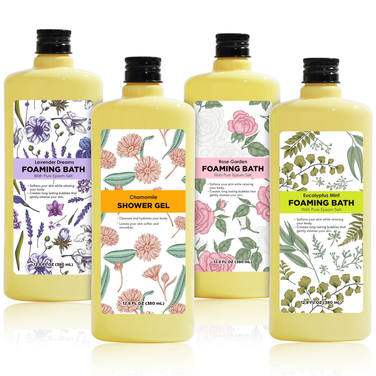 Serenity Sanctuary front packaging showing four bottles and gift-ready look