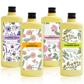 Serenity Sanctuary front packaging showing four bottles and gift-ready look