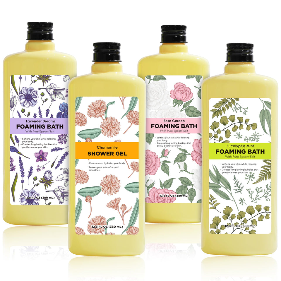 Serenity Sanctuary front packaging showing four bottles and gift-ready look