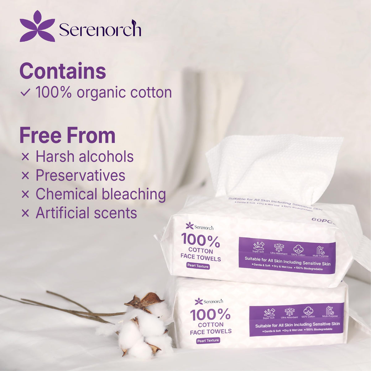 Serenorch wipe used for baby care offering gentle protection