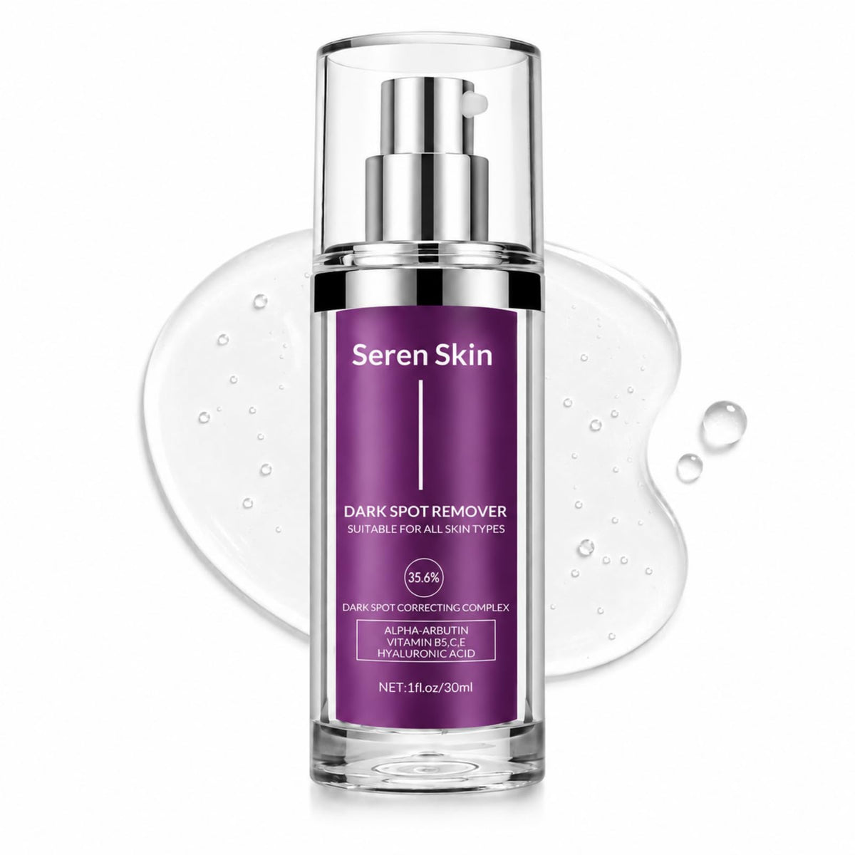 SerenSkin front bottle showing product and brightening benefit