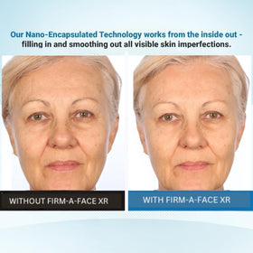 Serious Skincare split before and after image showing visible pore blurring benefit