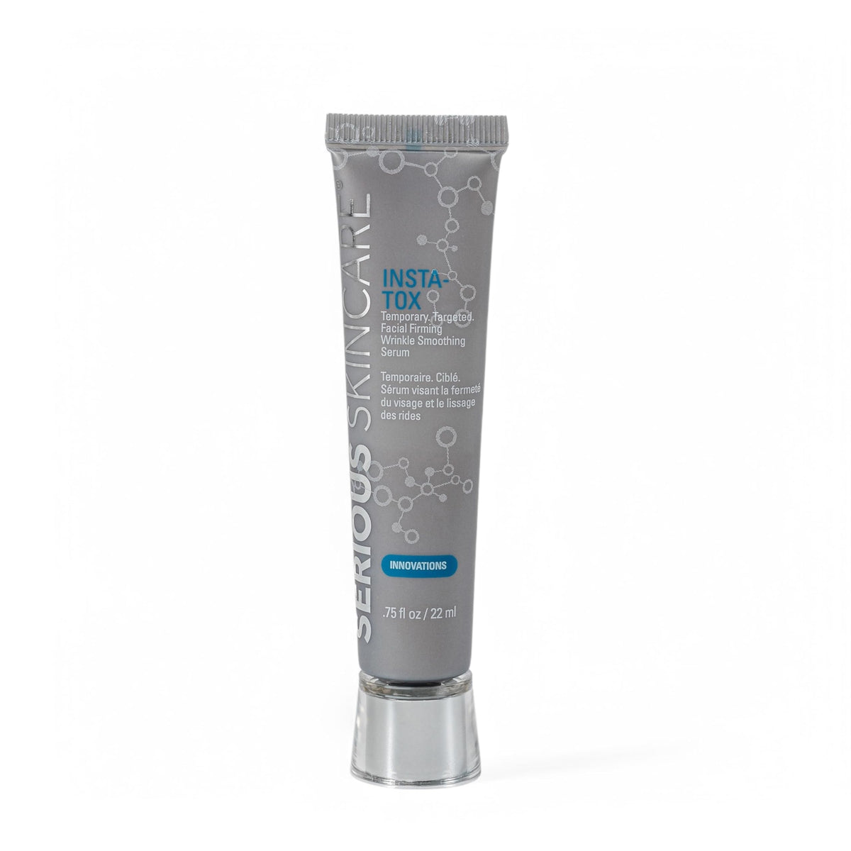 Serious Skincare bottle front packaging showing product and benefits