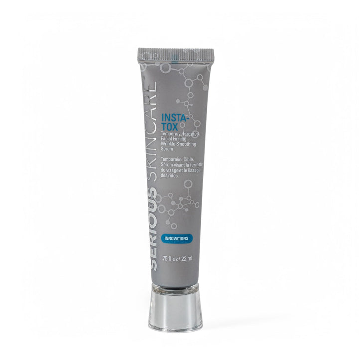 Serious Skincare bottle front packaging showing product and benefits