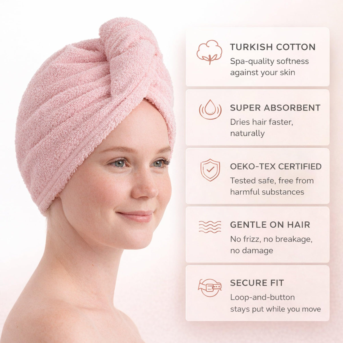 Seritaine both towel wraps folded compactly for storage and travel